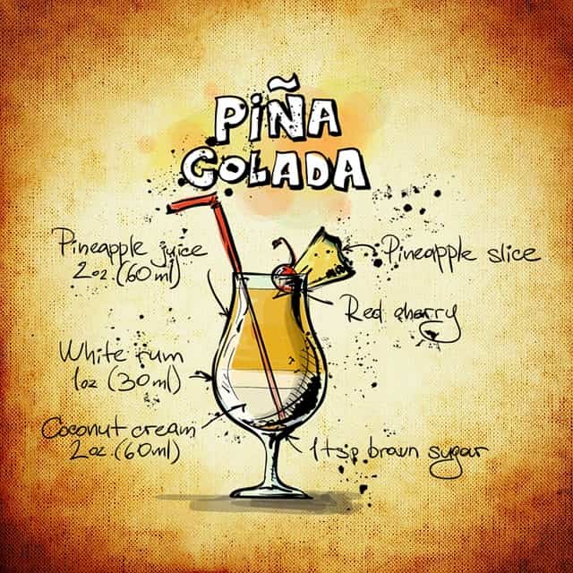 pinacolada non alcoholic cocktail